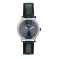 Men's Distinction Leather Strap Watch w/ Black Sunray Dial